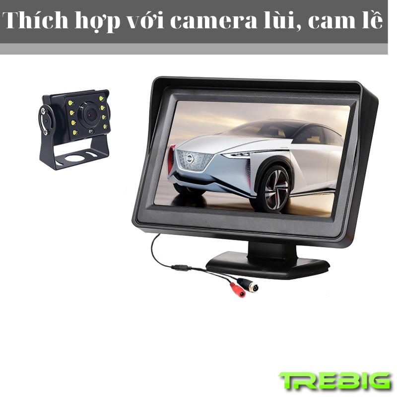 Màn hình ô tô 4.3 inch, có thể kết nối với camera lùi, lề của xe. Làm từ chất liệu nhựa Abs cao cấp. Đồ chơi ô tô Trebig