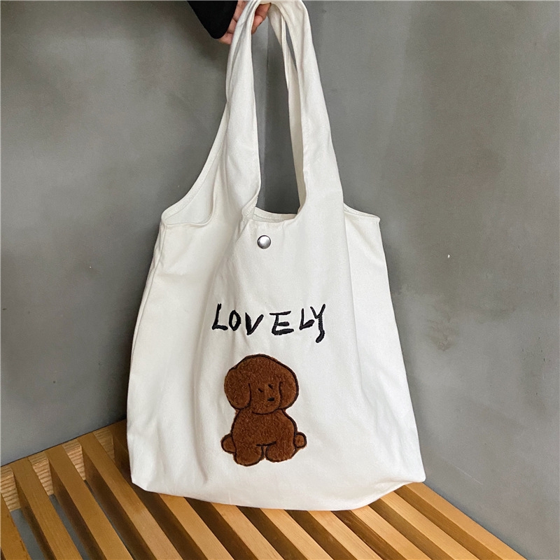 Túi tote vải canvar đeo chéo đi học LOTSTORE TX752