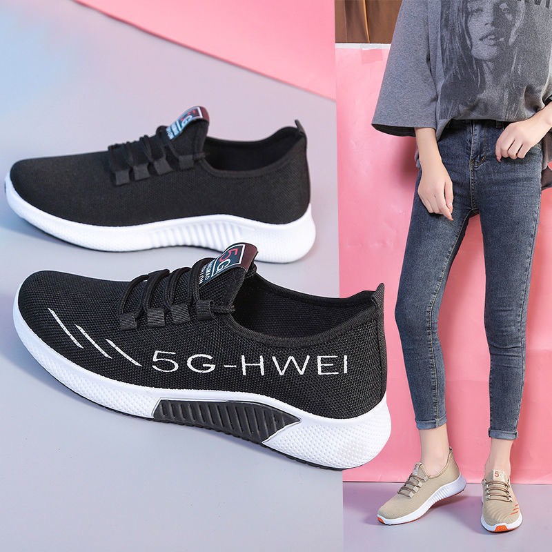 (2 Màu) Giày sneaker nữ Kangmao 5G vải thoáng khí