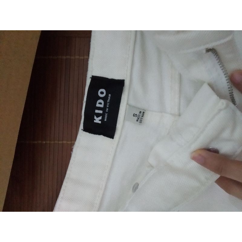 (New) quần jean trắng Kido size S