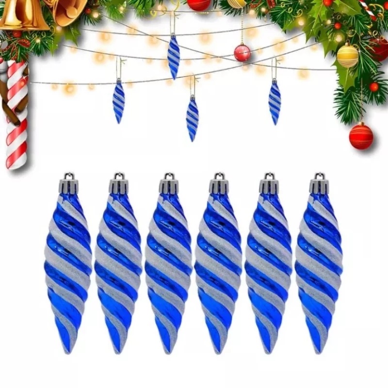 Hộp 6 Trái Châu Trang Trí Cây Thông Giáng Sinh Năm Mới