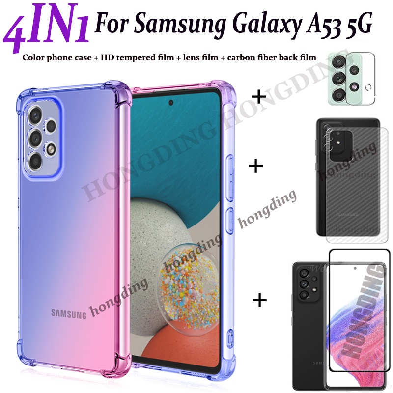 Ốp Điện Thoại Kính Cường Lực + Miếng Dán Ống Kính HD 4 Trong 1 Cho Samsung Galaxy A53 5G /A73 5G/A33 5G/A23 5G /A13 5G