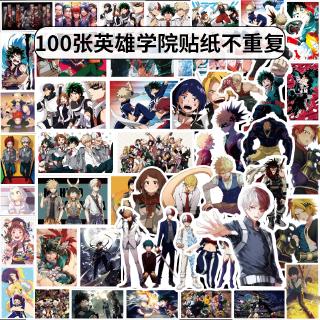 100 miếng  bộ My Hero Academy Anime Vali Sticker Laptop Guitar skateboard skateboard không thấm nước