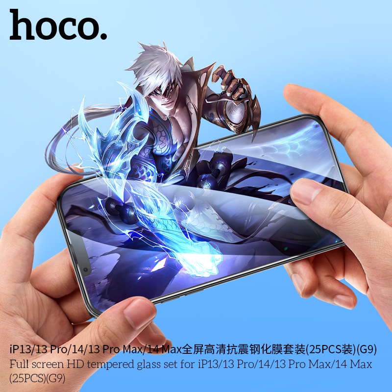 Kính Cường Lực Iphone Hoco G9, Full Màn Hình ,Cảm Ứng Mượt, Không Bám Vân Tay, Vát Cạnh 3D Ôm Sát Màn Hình Máy,.