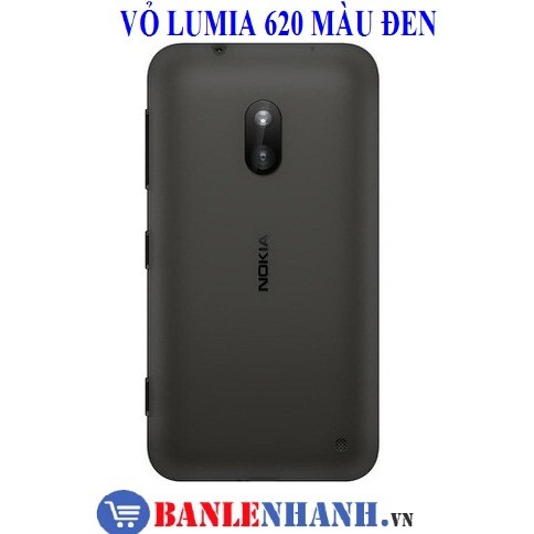 NẮP LƯNG ĐẬY PIN LUMIA 620 MÀU ĐEN[VỎ ZIN, XỊN]