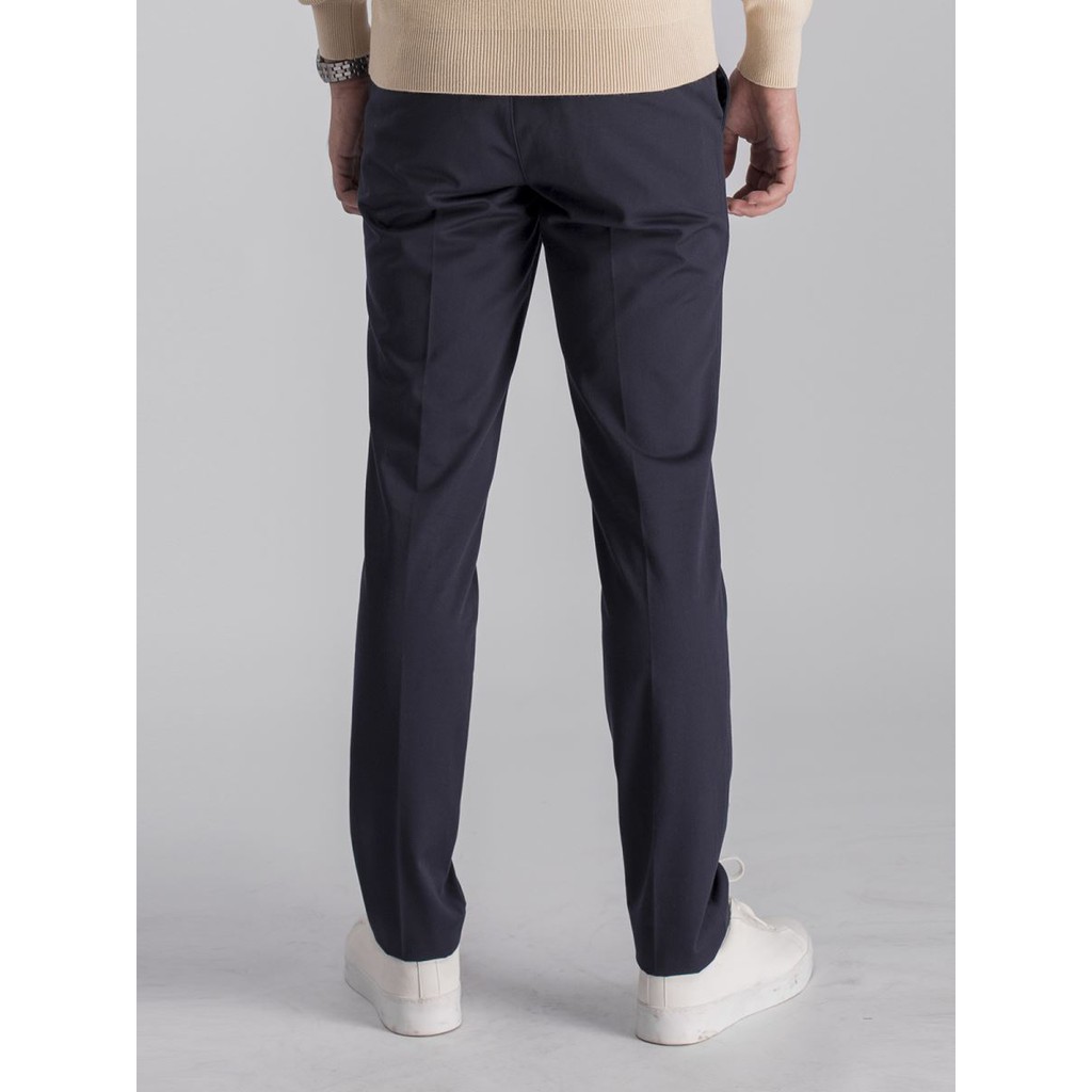 Quần Kaki Nam Aristino AKKR01 Màu Xanh Tím Than 24 Dáng Regular Fit Vải Cotton
