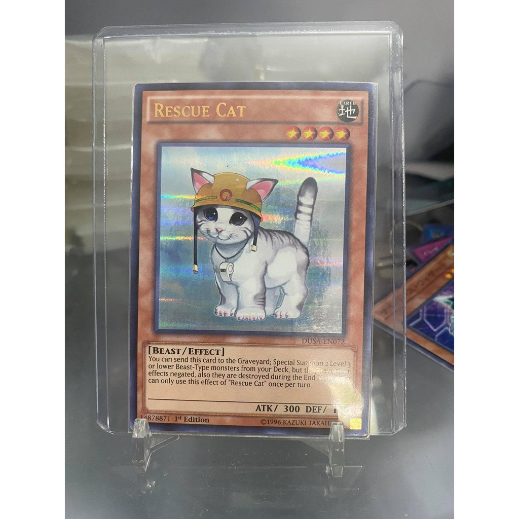 [ Dưa Hấu Yugioh ] Lá bài thẻ bài Rescue Cat - Ultra Rare - Tặng bọc bài nhựa bảo quản