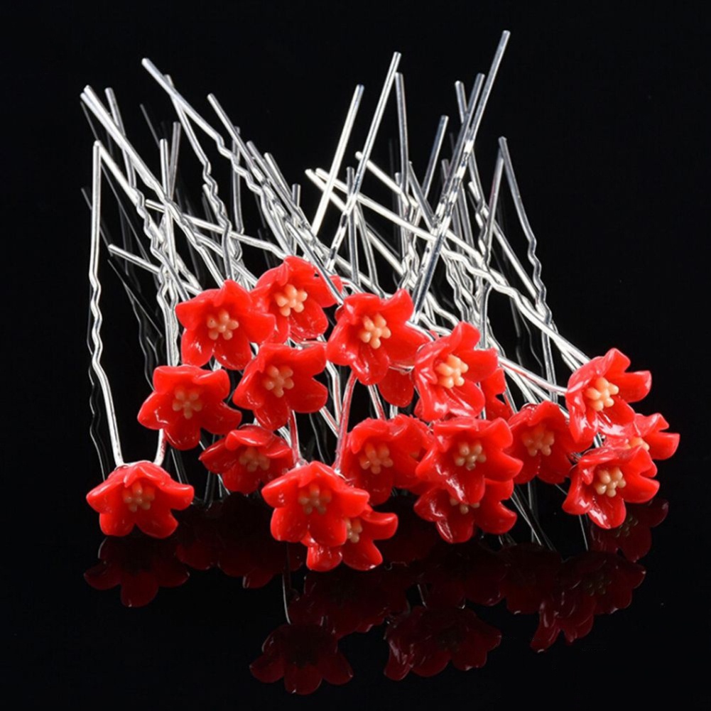 Set 10 cài tóc hình bông hoa xinh xắn dành cho cô dâu