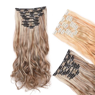 Set 8 lọn tóc giả xoăn Wigsin 17 kẹp thời trang cho nữ