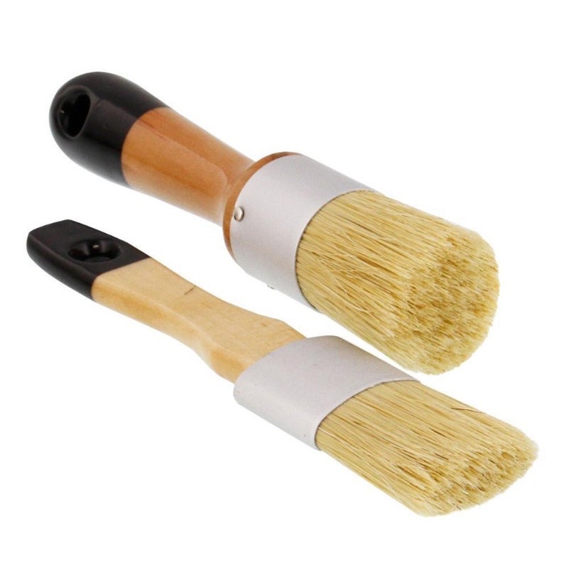 Combo Chalk Paint Brush - Bộ 2 cọ sơn phấn