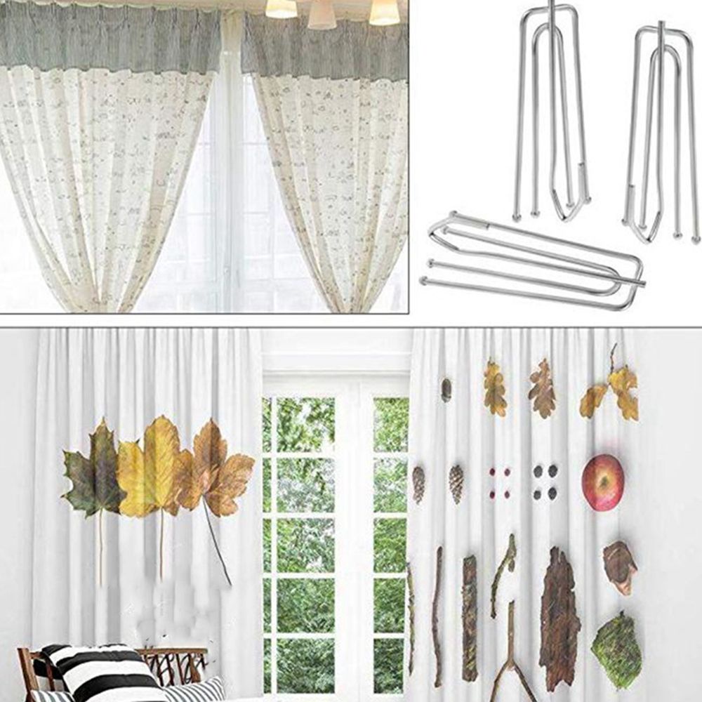 Set 4 móc treo rèm cửa bằng thép không gỉ 10/30/50 kẹp tiện dụng cho nhà tắm