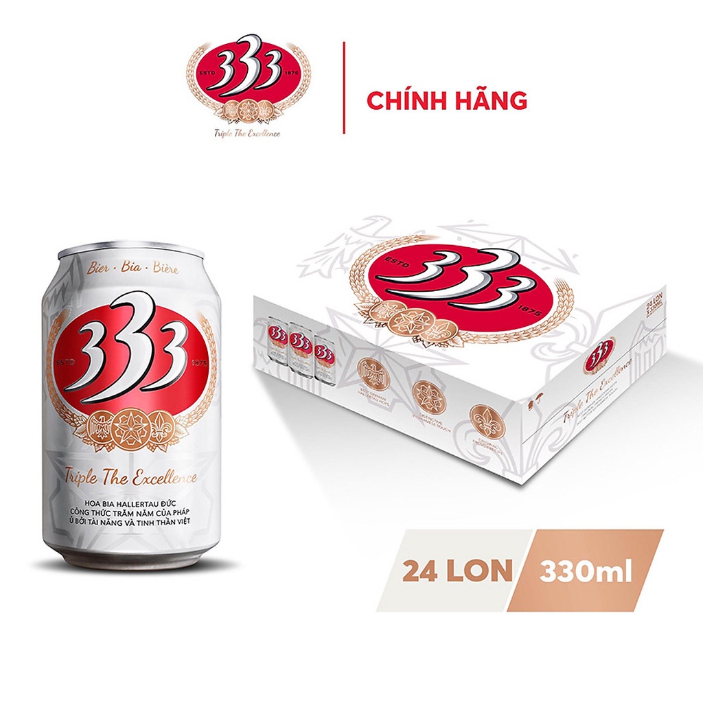 Bia 333 lon 330ml