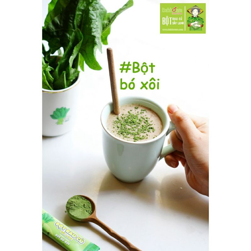 Bột Rau Cải Bó Xôi Hữu Cơ Nguyên Chất Sấy Lạnh Dalahouse hôp 60g Giúp Detox Cơ Thể