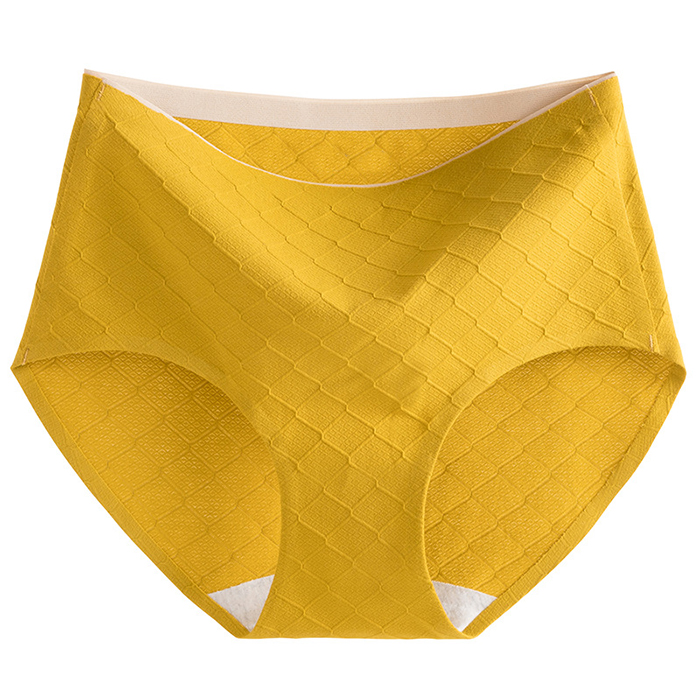 L~2XL Tuote Ready Stock Women's Panties Graphene High-Waisted Seamless Underpants Belly-Fitting Jacquard Antibacterial Female Briefs | WebRaoVat - webraovat.net.vn