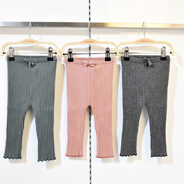 (0-3 tuổi) Quần legging thu đông bé gái hãng BALABALA ghi xám 20233200104