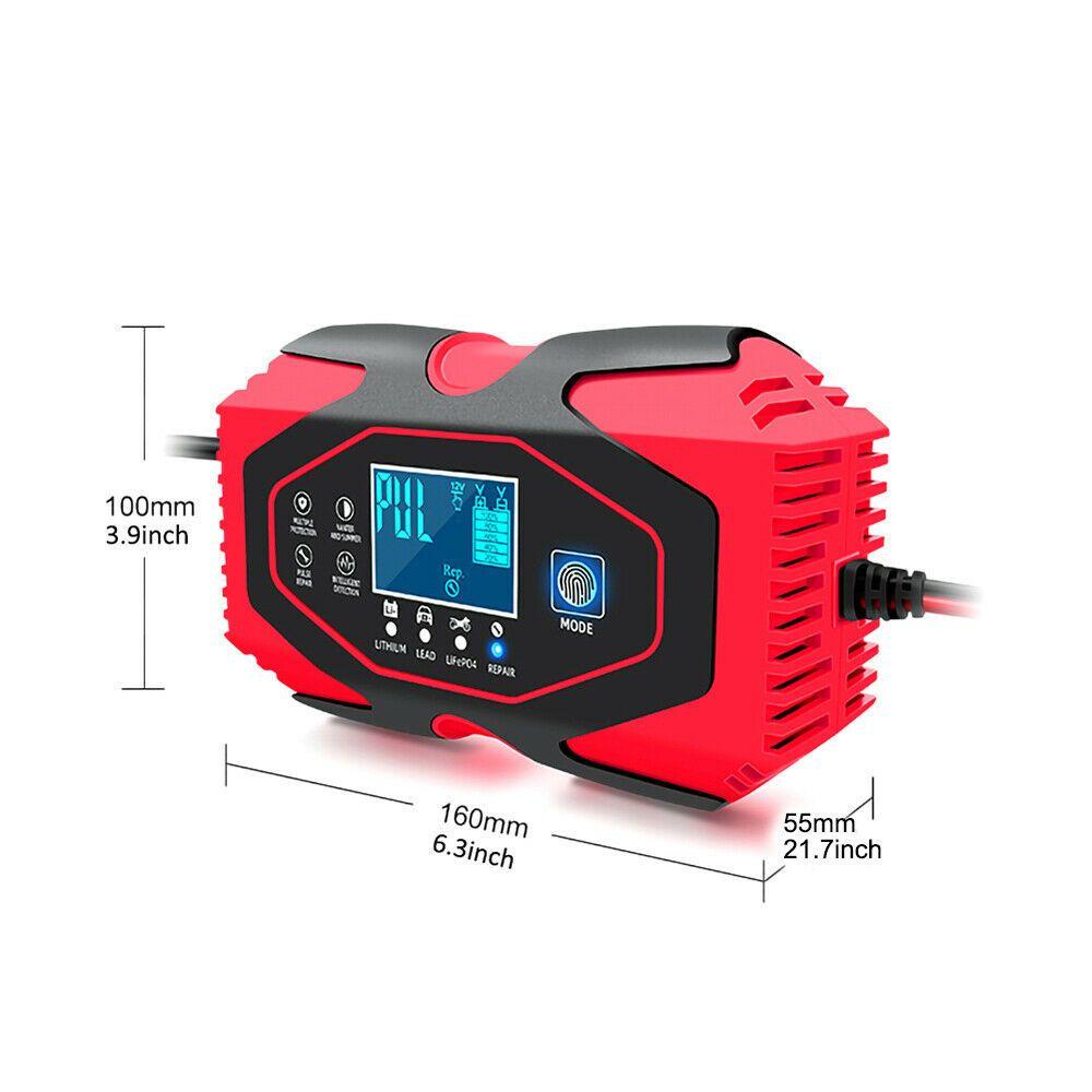 Bộ Sạc Pin NICKOLAS Tự Động Màn Hình LCD Cảm Ứng Cho Xe Hơi