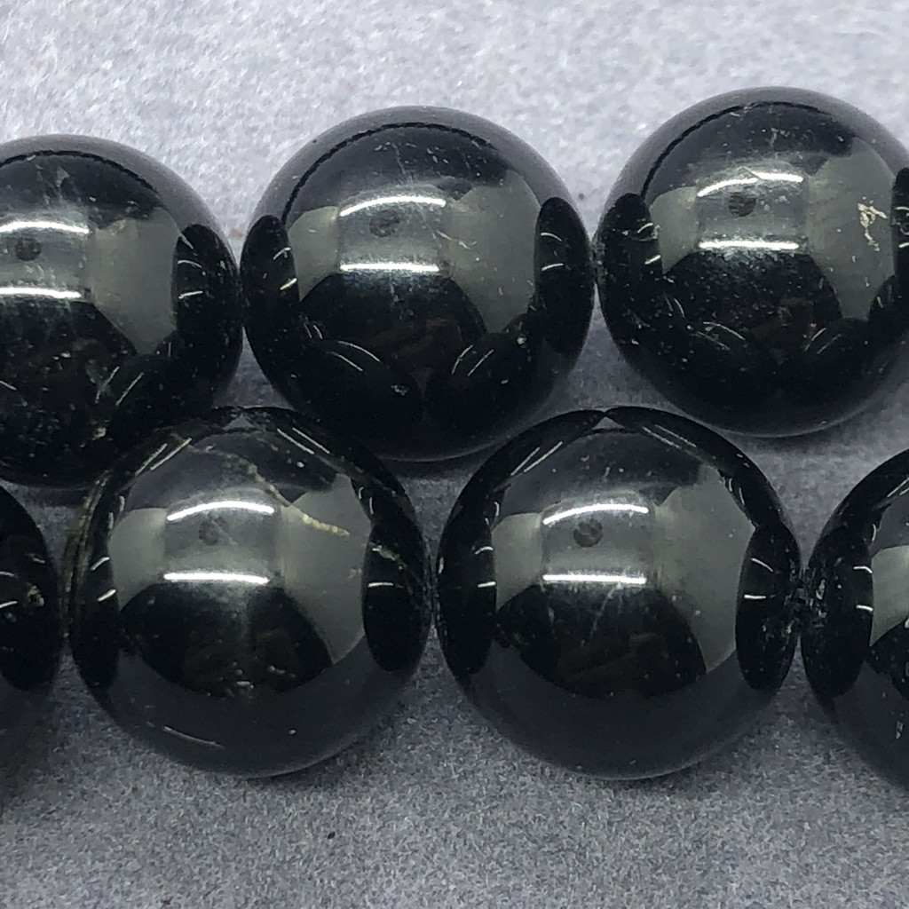 Chuỗi Hạt Đá Tourmaline Đen Tự Nhiên 4-12mm