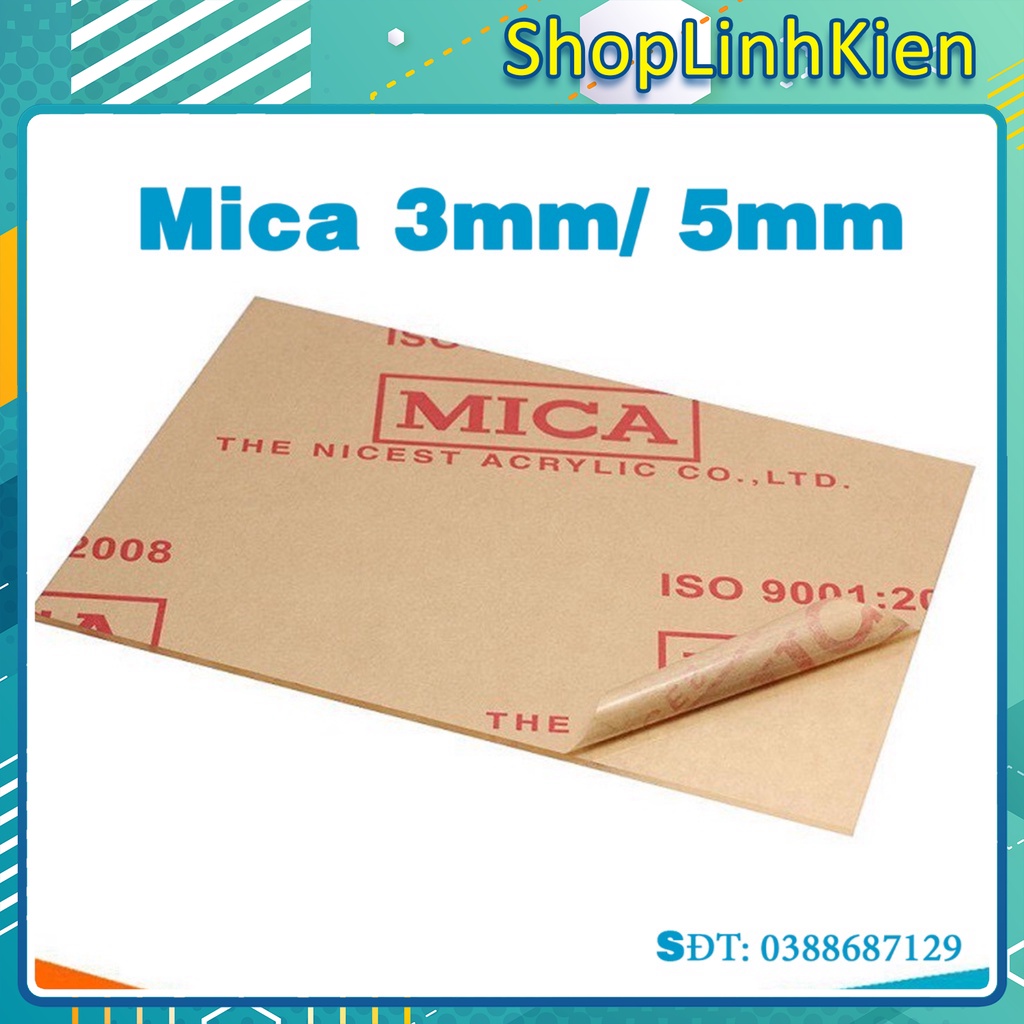 Tấm mica A4/ A5 3mm 2mm trắng trong đài loan