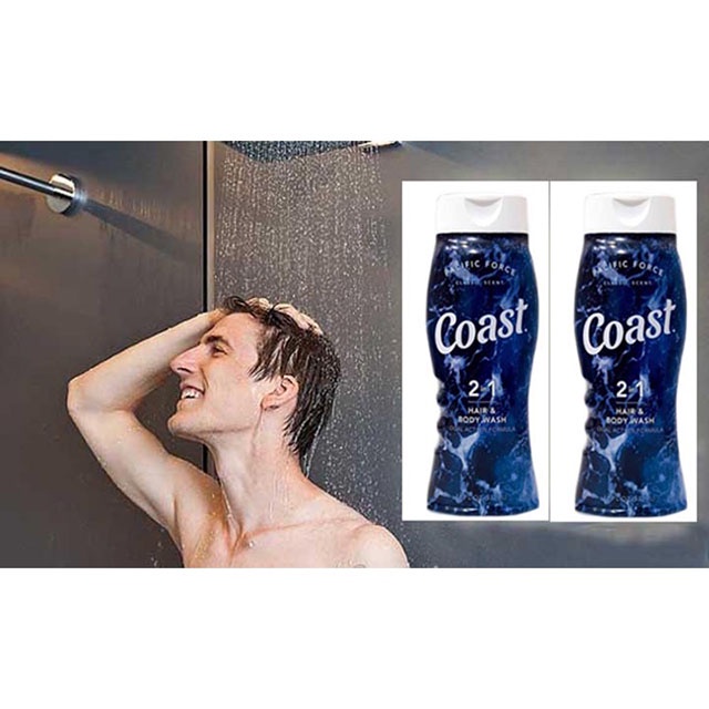 Sữa tắm COAST 2in1 Hair &amp; Body Wash Classic Scent Pacific Force 532ml