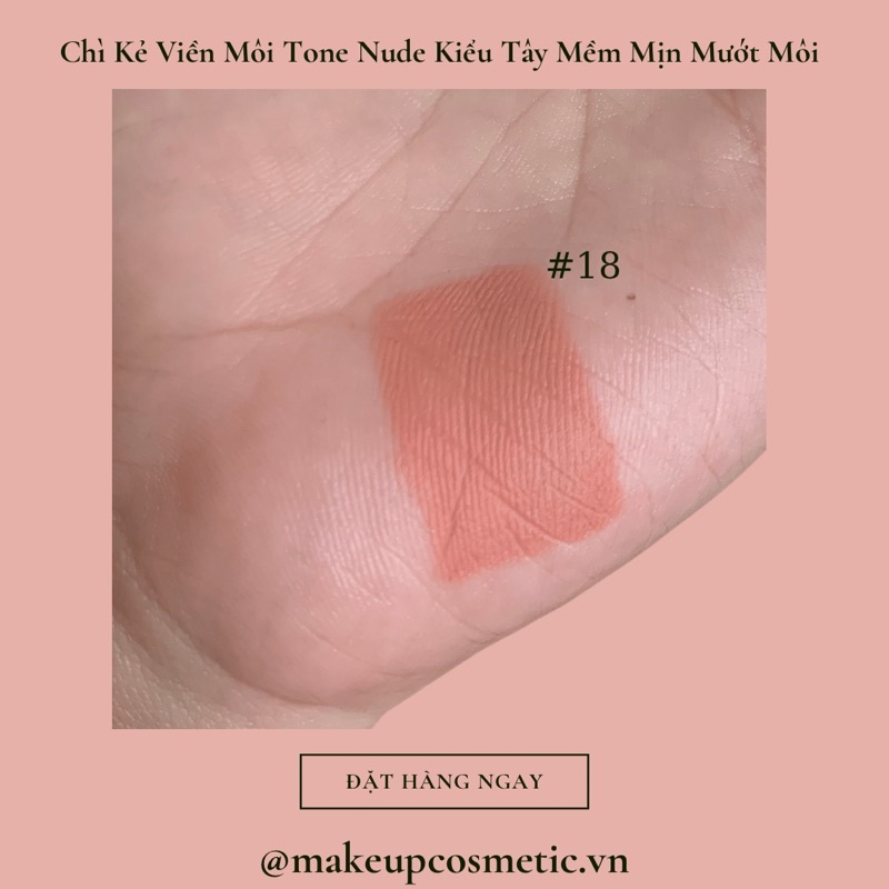 Chì Kẻ Viền Môi Tone Nude Lip Liner Hot Trend Kiểu Tây Mềm Mịn Mướt Môi