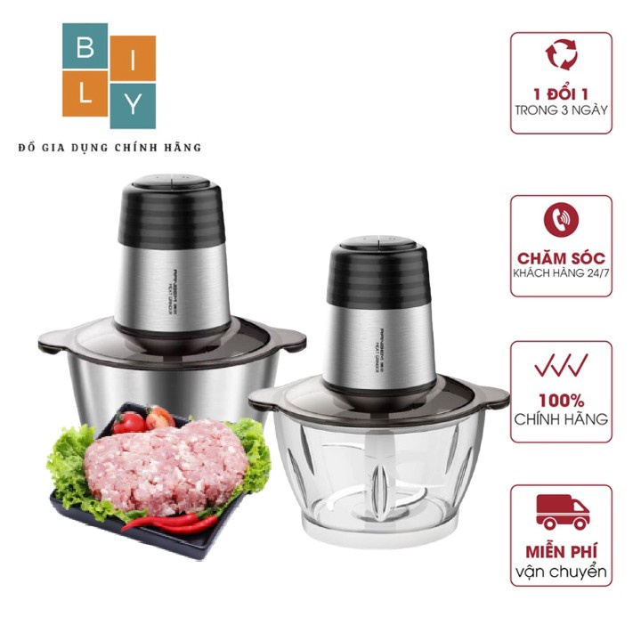 Máy xay thịt đa năng Ranbem 224A 2L 300W (Cối thủy tinh, cối inox)