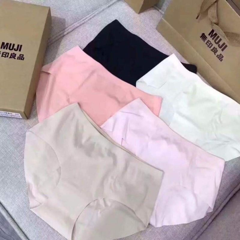 Combo 5 Quần lót nữ ♥️ Muji ♥️ chất liệu quần lót mềm mịn và không lộ viền