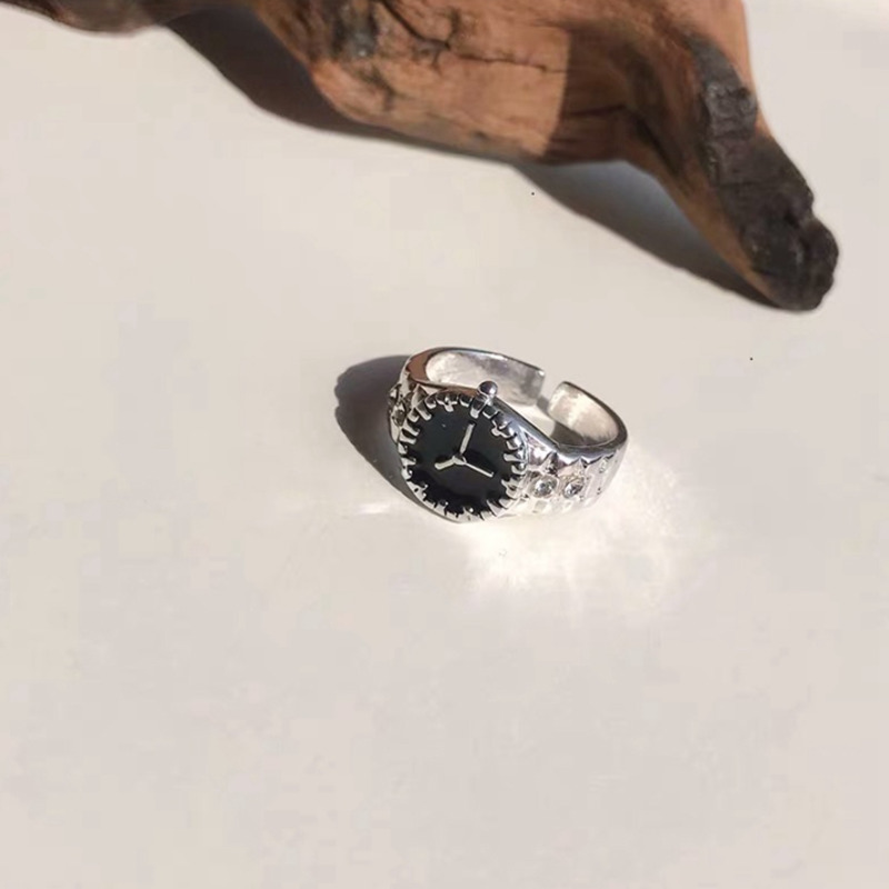 Nhẫn Mặt Đồng Hồ Độc Đáo Cá Tính Phong Cách Hip-Hop