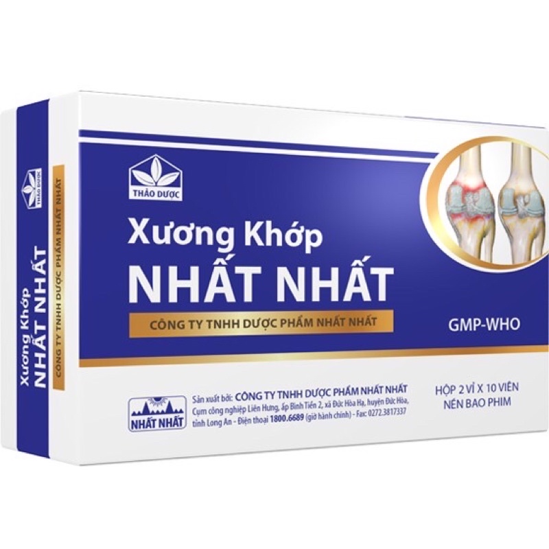 XƯƠNG KHỚP NHẤT NHẤT  - HỖ TRỢ CẢI THIỆN VIÊM KHỚP, THOÁI HOÁ KHỚP