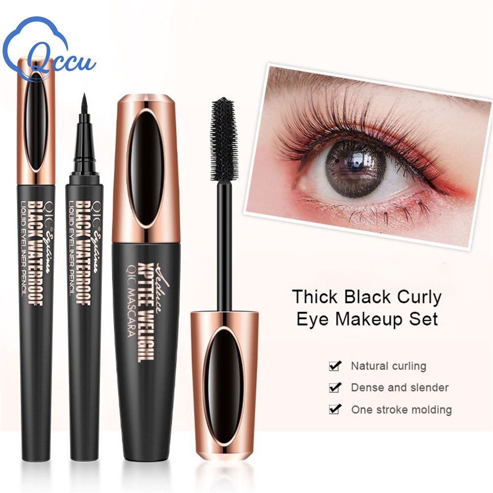 Bộ 2 món mascara và bút kẻ mắt QIC chống thấm nước không nhòe | BigBuy360 - bigbuy360.vn