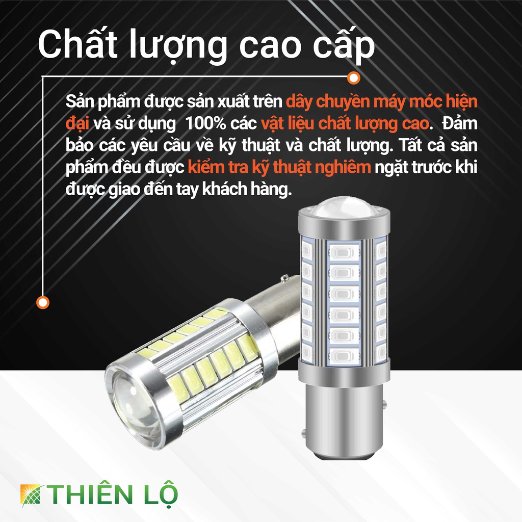 [CHIP THẾ HỆ MỚI] 02 Bóng đèn led hậu 1157 P21 CHIP 5730 33 SMD siêu sáng của Thiên Lộ dành cho ô tô xe máy