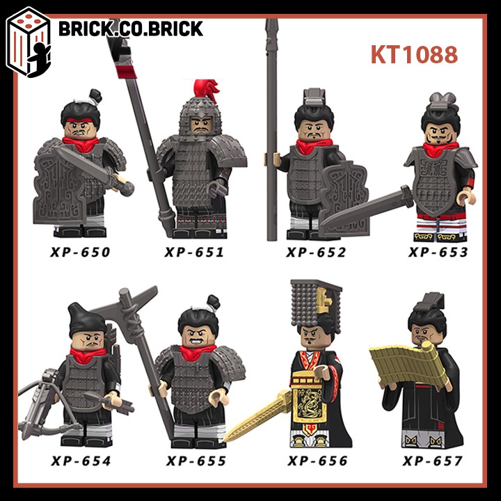 KT 1088 Minifigures đế chế nhà Tần vua Tần Thủy Hoàng và quan binh QinDynasty - Koruit- Đồ chơi lắp ráp mô hình sáng tạo