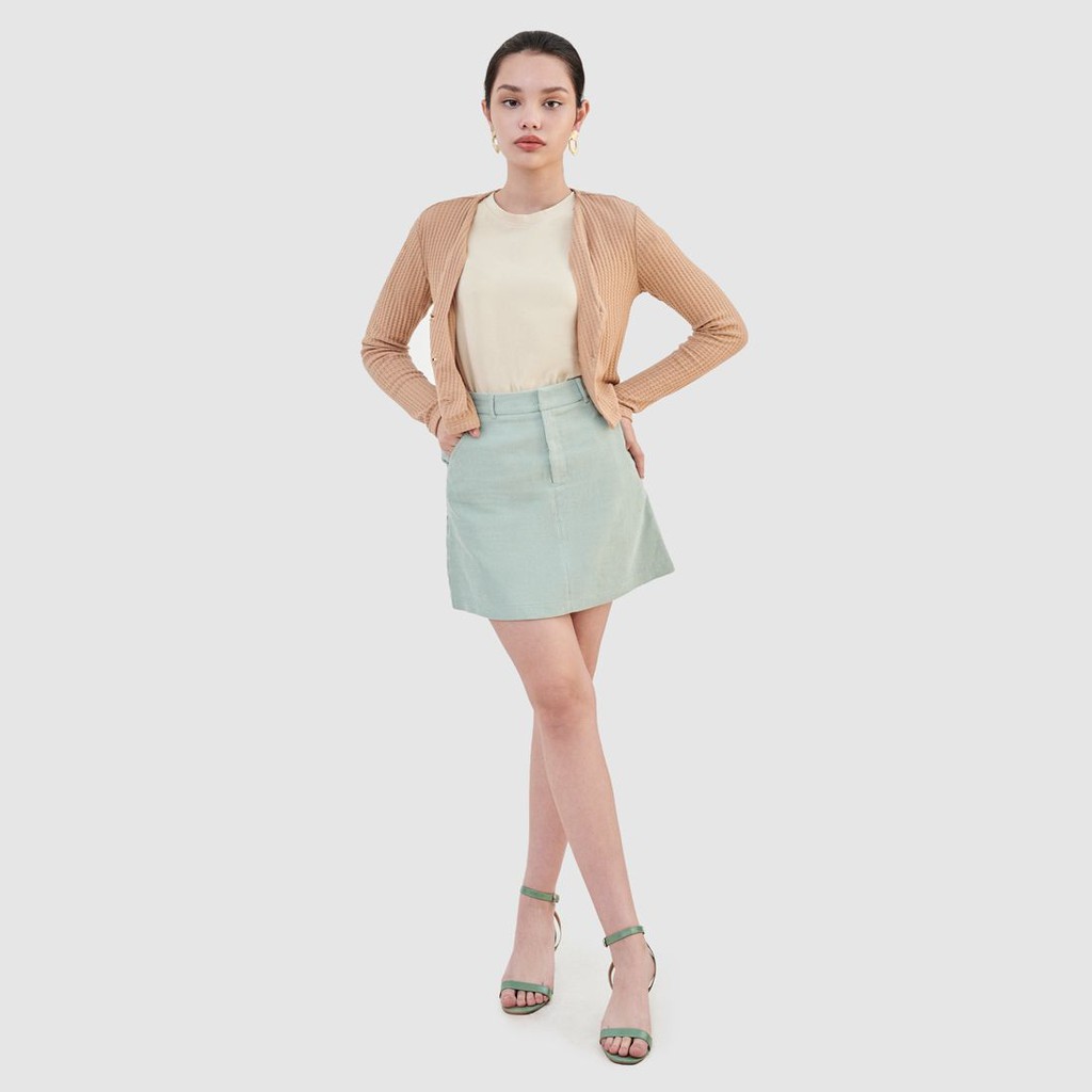 Váy mini basic nhung tăm - MARC FASHION