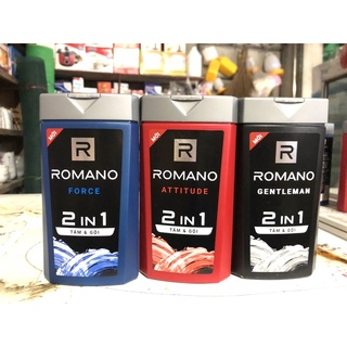 Dầu tắm và gội hương nước hoa Romano chai 180g
