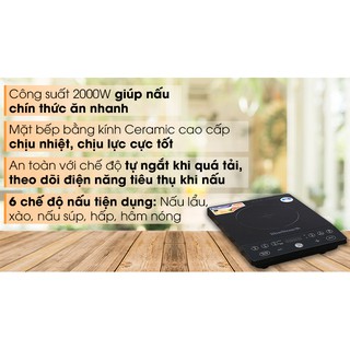 Bếp từ Bluestone ICB-6609 Công suất 2000W,Mặt bếp Ceramic