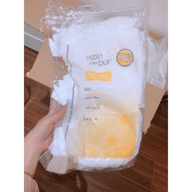Bông tẩy trang Pháp Tetra Medical Carrés de Coton