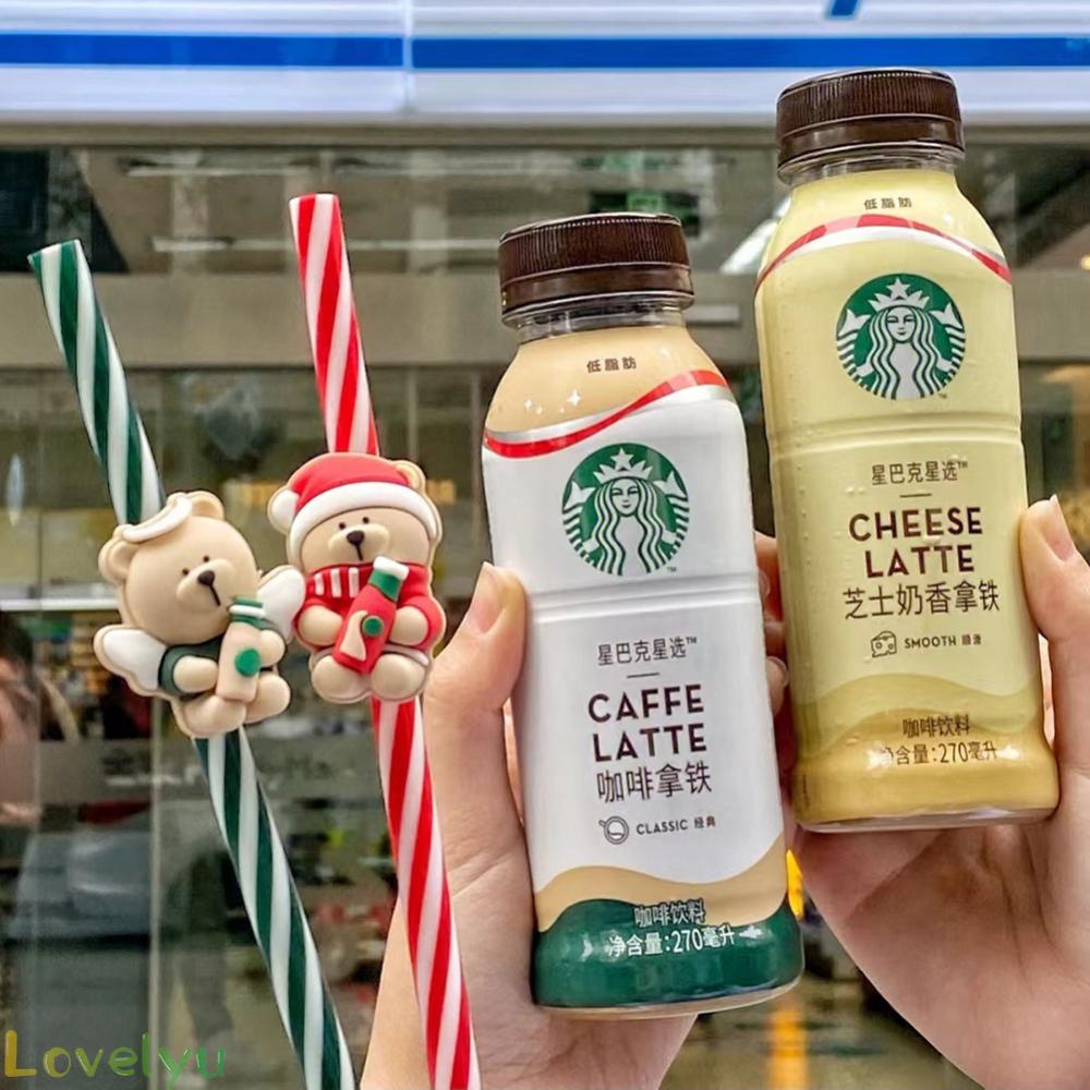 ◀READY▶Silicone Straw Plug Starbucks Reusable Straws plug Dust-proof and leakage Cute Drinking Splash Proof Straw Cap# Good Quality