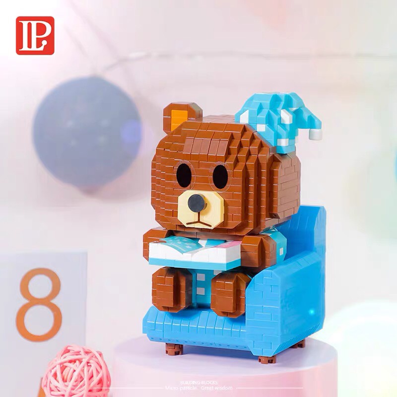 XẾP HÌNH LEGO GẤU BROWN - MINI BLOCK THỎ CONY - MINIBLOCK 3D LINE FRIEND II