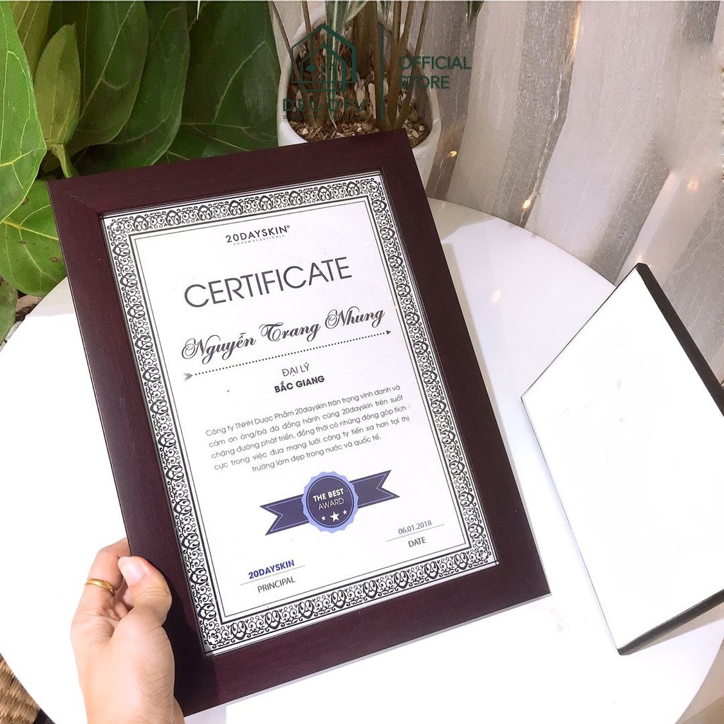 Khung tranh A4 Decofu, khung ảnh treo tường 21x30 viền trơn và giả gỗ các màu | BigBuy360 - bigbuy360.vn