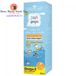 Vitamin Natures Aid DHA drop (50ml) (từ 3 tháng tuổi)