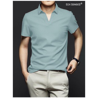 Áo thun nam có cổ mã  POLO CỔ V MÀU TRẮNG - chất thun cá sấu cotton 100%
