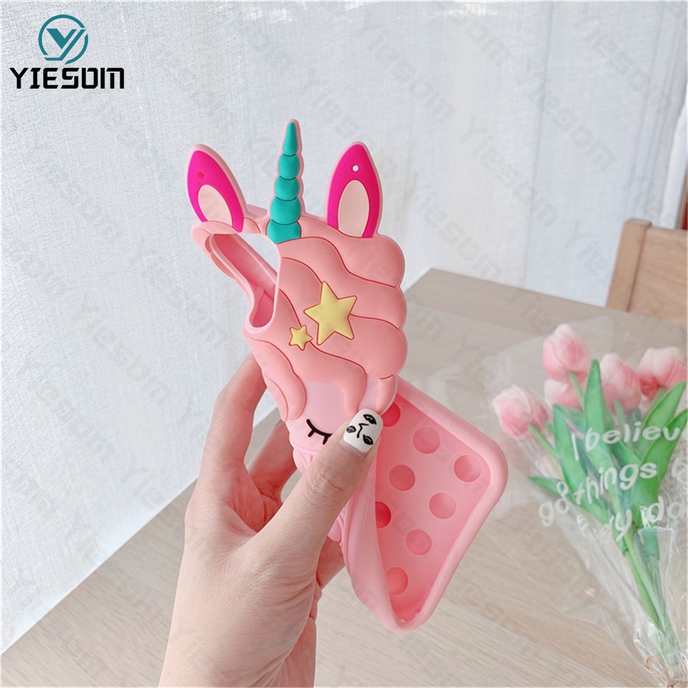 Ốp Điện Thoại Hình Kỳ Lân Có Dây Đeo Cho Vivo Y20 Y20S Y12S 2021 Y17 Y12 Y15 Y12i