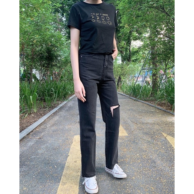 Quần jeans ống rộng B120