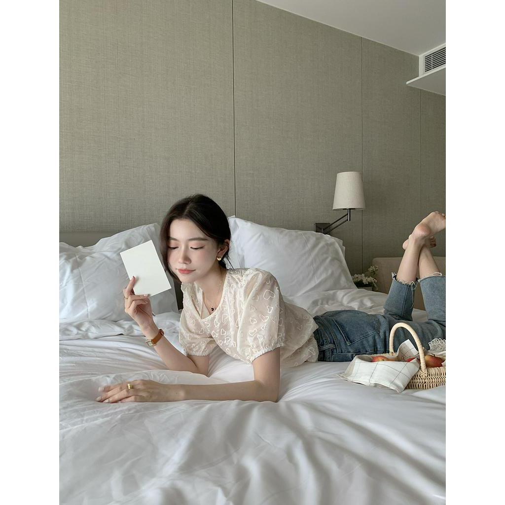 Áo Croptop Ngắn Tay Thắt Dây Sau Lưng Thời Trang Sành Điệu 51386