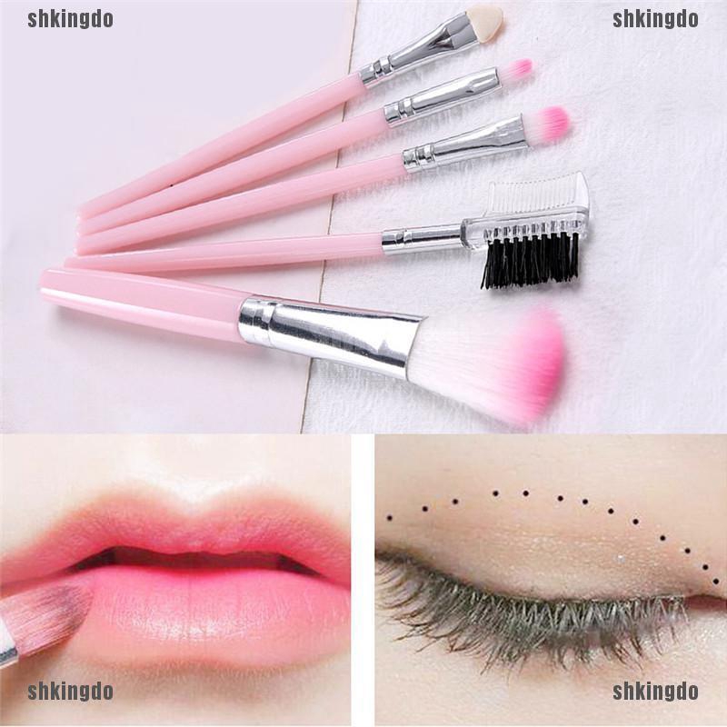 [Hàng mới về] Set 5 cọ chuyên dụng trang điểm chất lượng cao đa năng