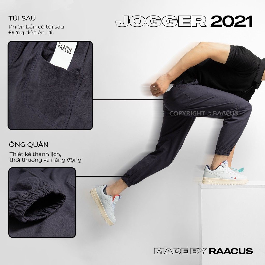 Quần jogger nam chất đũi dáng ôm, quần nam thể thao unisex thời trang cao cấp  RAACUS – Q021