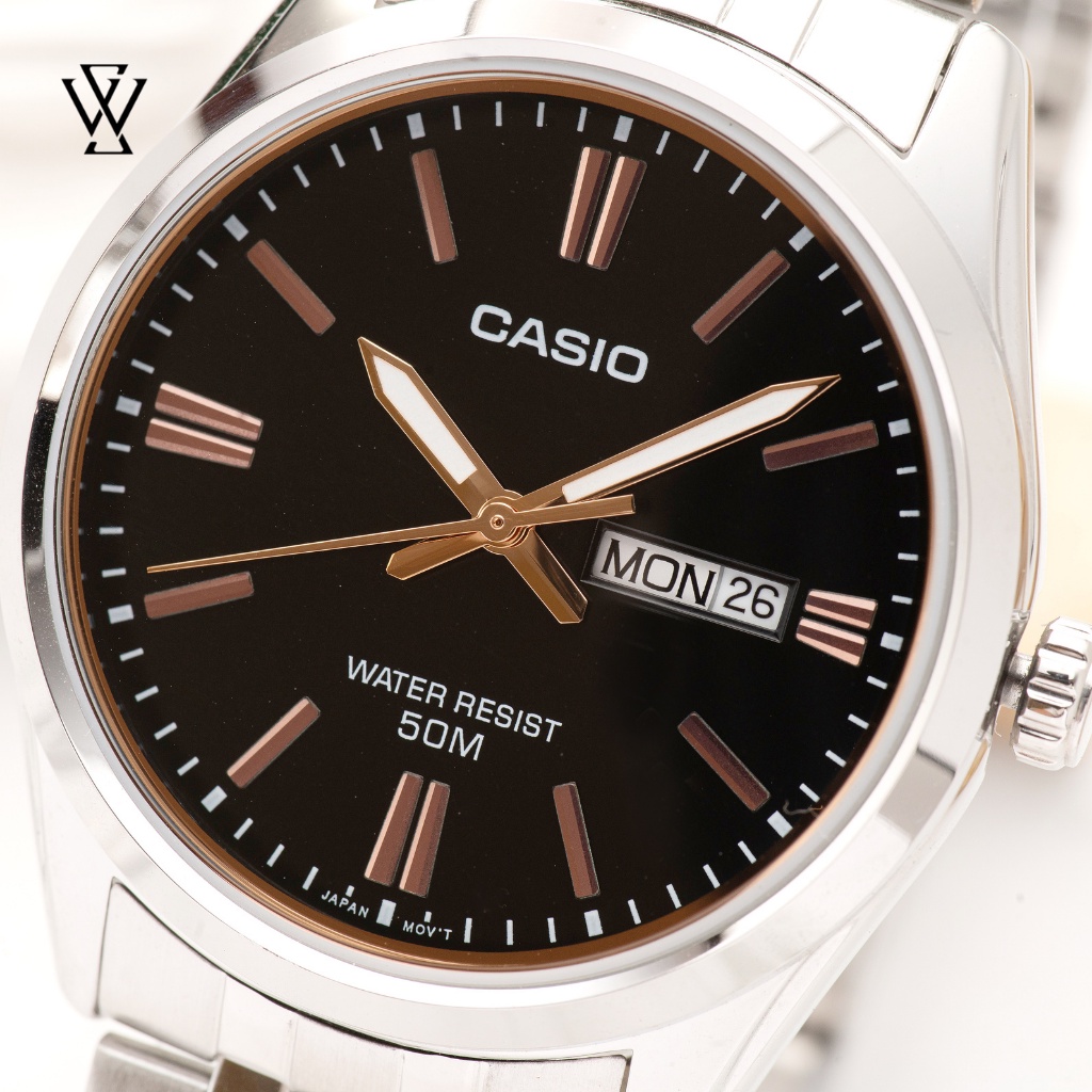 Đồng Hồ Quartz Nam Casio WATCHSTORE MTP-1335D-1A2VDF Thiết Kế Kính Khoáng 38mm, Dây Kim Loại, Vỏ Thép Không Gỉ