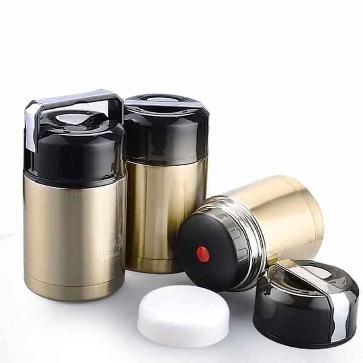 Bình Ủ Cháo Cao Cấp Có Quai Xách Rút Gọn Tiện Dụng Với Thời Gian Giữ Ấm Lâu