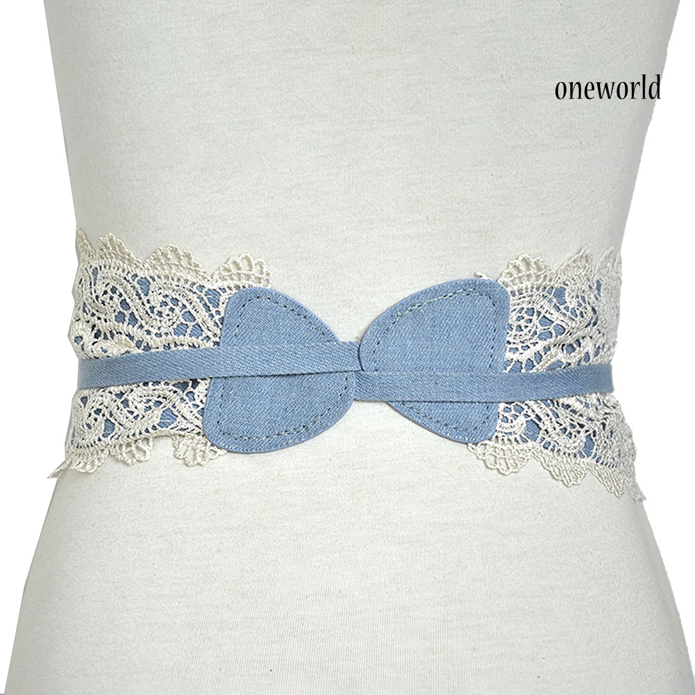 Thắt Lưng Bản Rộng Phối Ren Thời Trang Cho Nữ