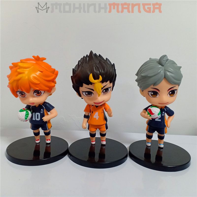 6 mô hình Haikyuu Vua bóng chuyền Sugawara Koshi Yu Nishinoya Kei Tsukishima Tobio Kageyama Shoyo Hinata Kenma Kozume