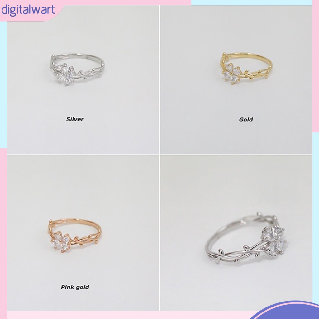 Nhẫn đeo tay kim loại đính đá màu thanh lịch cho nữ